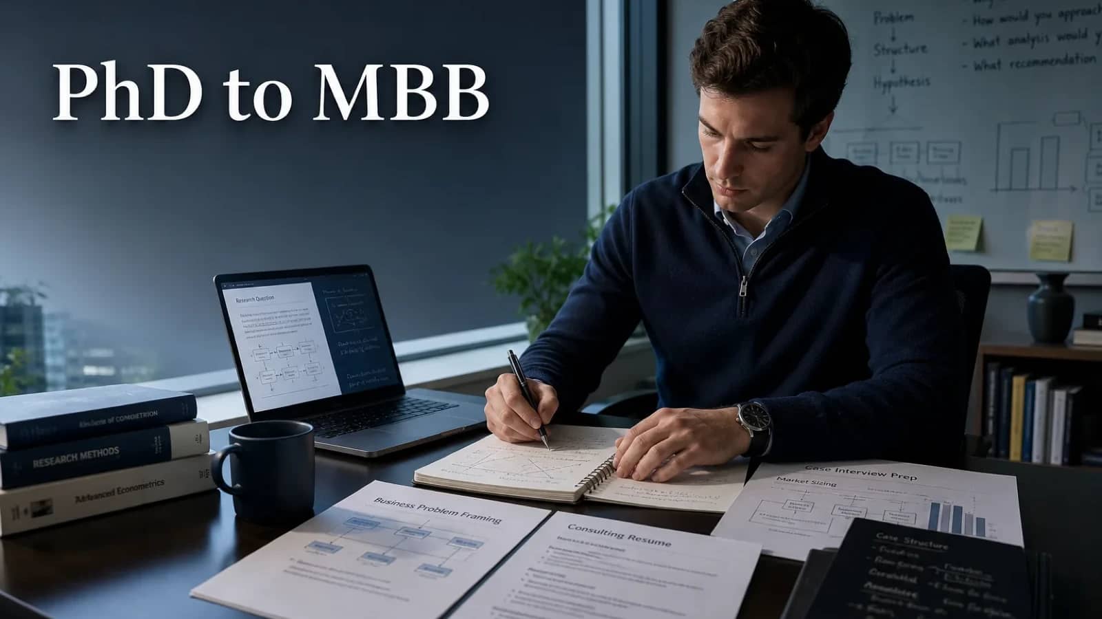 PhD candidate translating research experience into consulting interview preparation notes