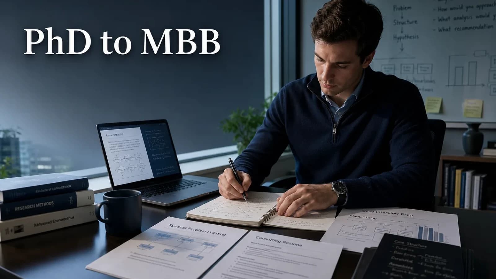 PhD candidate translating research experience into consulting interview preparation notes