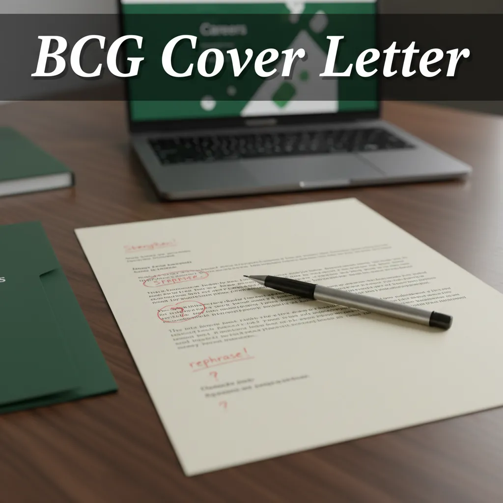 BCG cover letter structure showing four paragraphs with firm-specific content