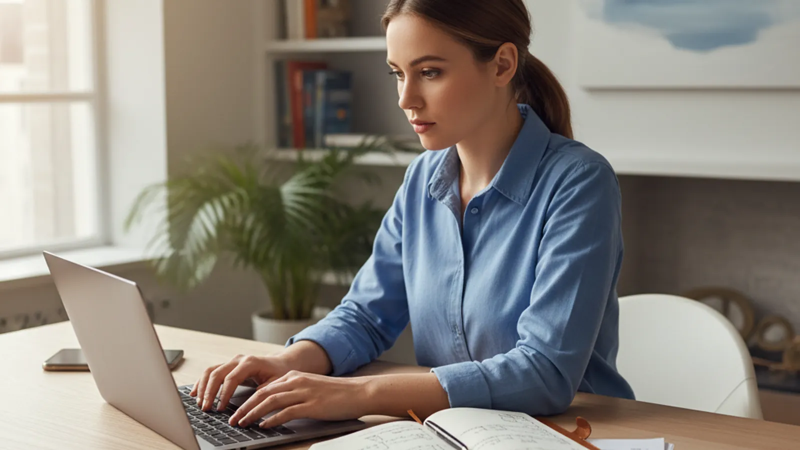 Candidate reviewing BCG firm overview notes and case interview preparation materials