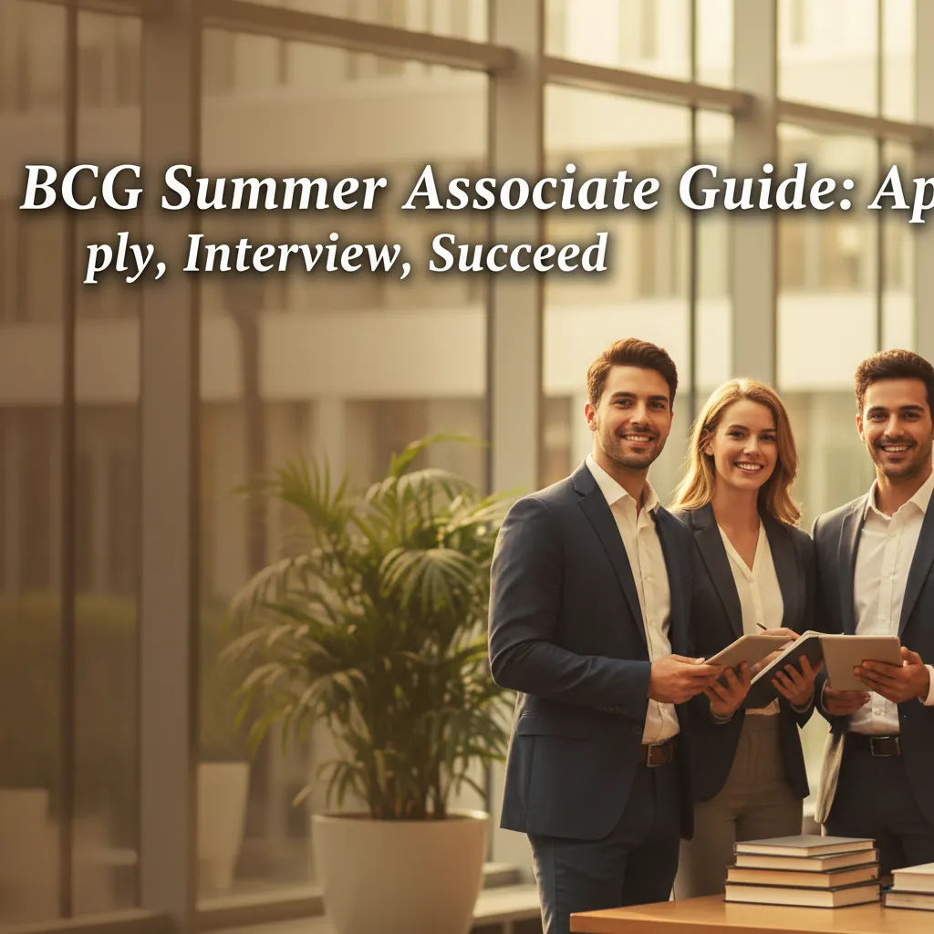 Cover image for BCG Summer Associate Guide: Apply, Interview, Succeed