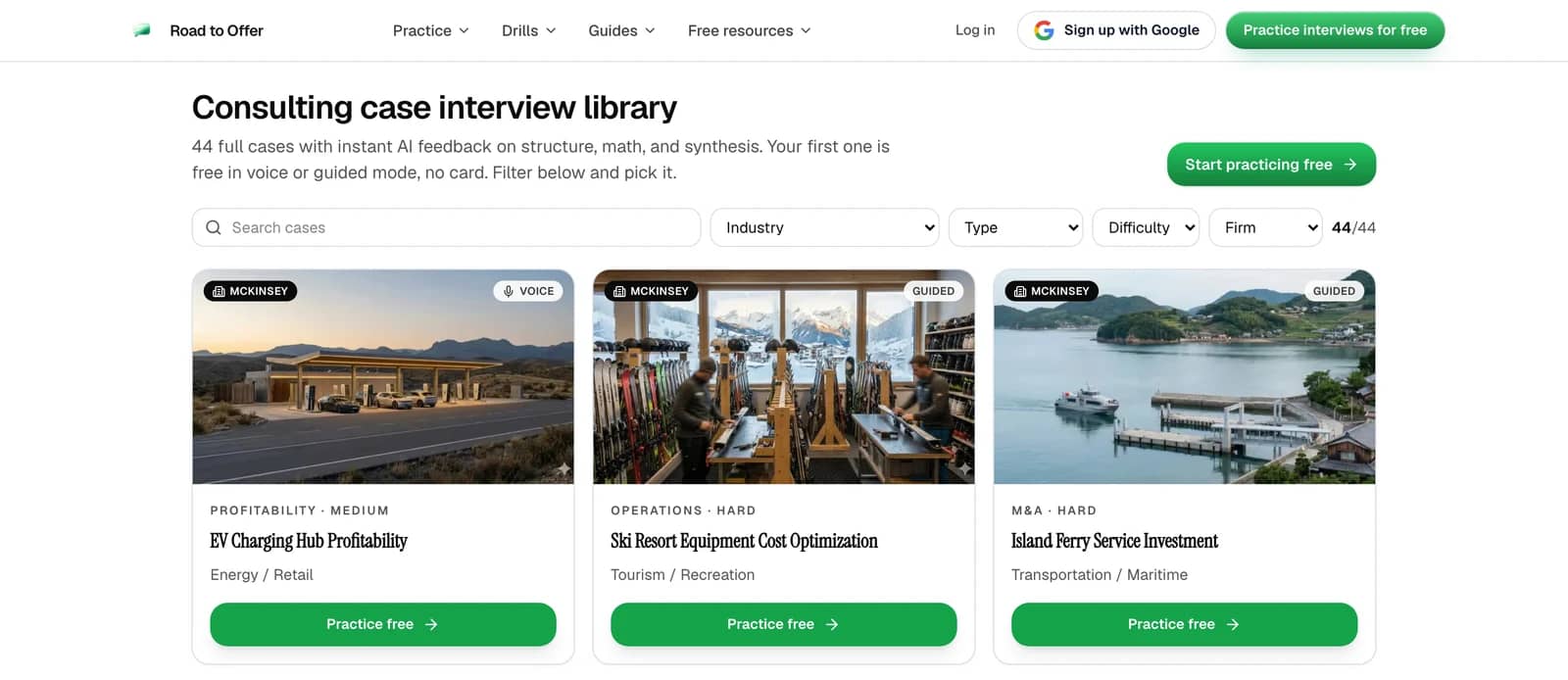 Cover image for an independent 2026 review of the CaseBasix consulting interview preparation platform