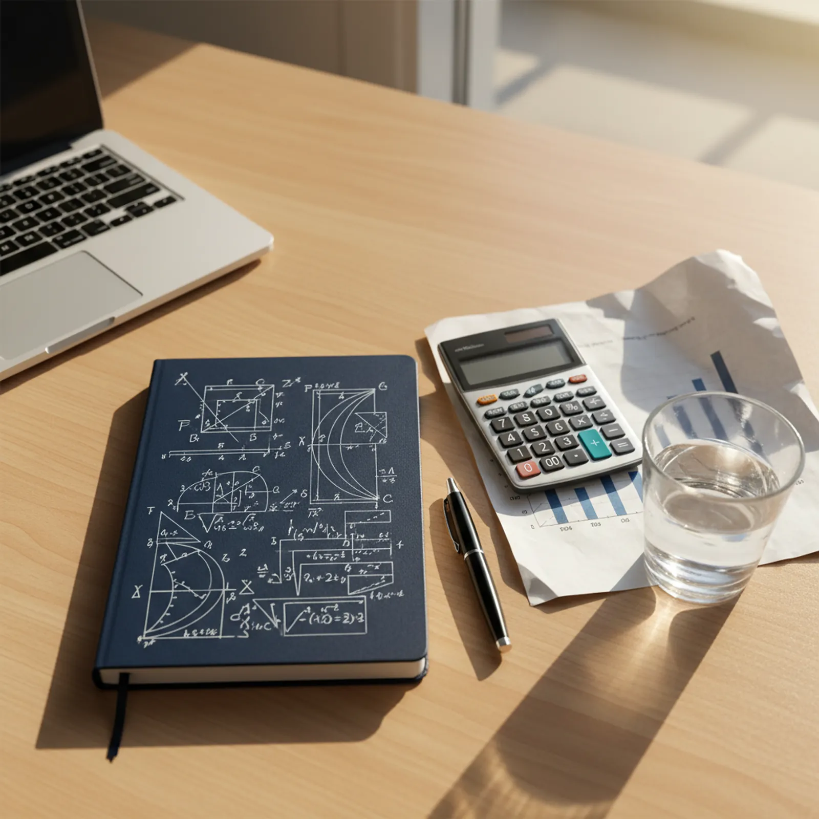 Candidate calculating net present value and discounting on a whiteboard during a consulting case interview