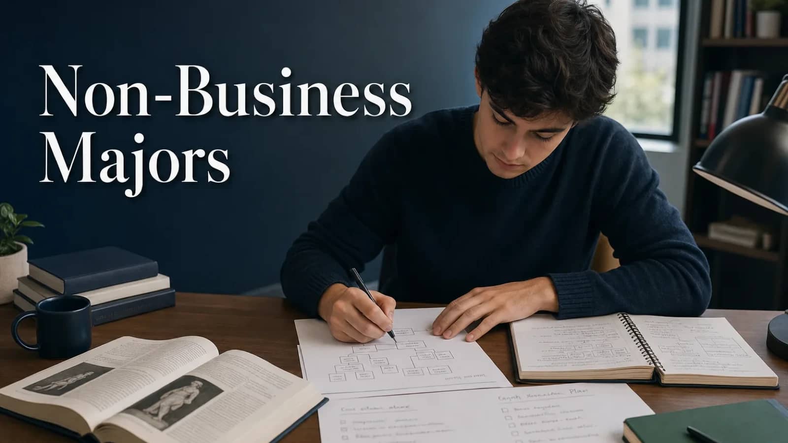 Non-business major preparing structured notes for a consulting case interview