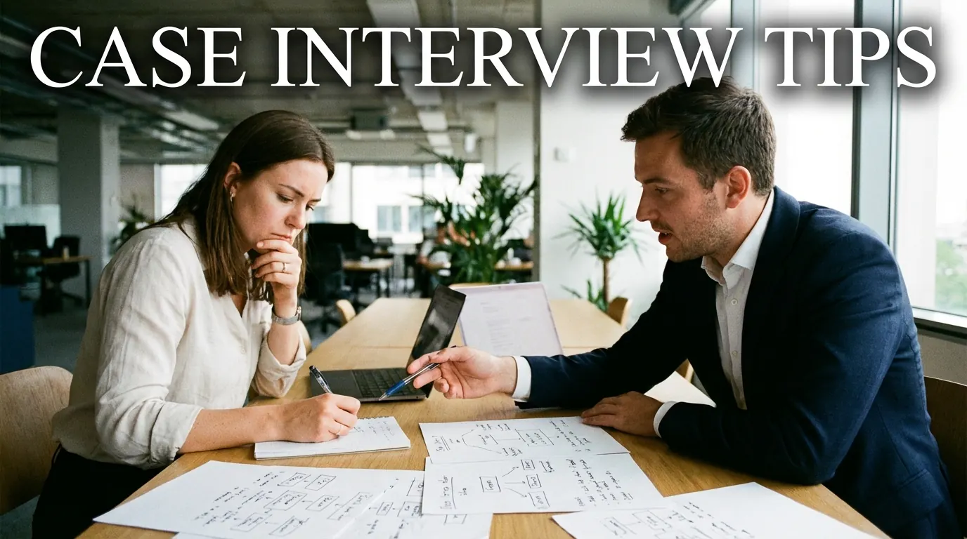 Candidate receiving feedback on handwritten case structures during a practice interview
