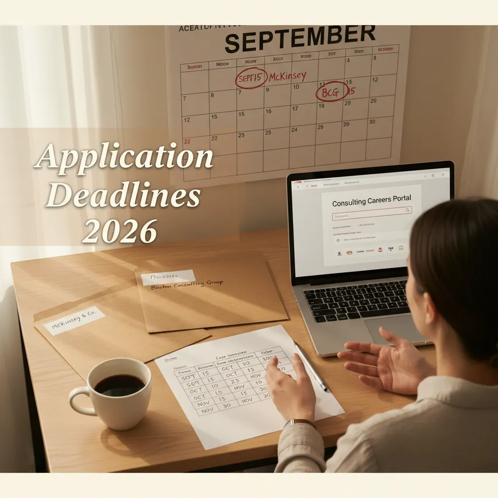 Consulting application deadlines 2026 calendar for MBB and top firms