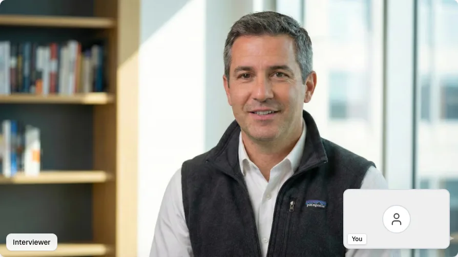 Live behavioral interview session