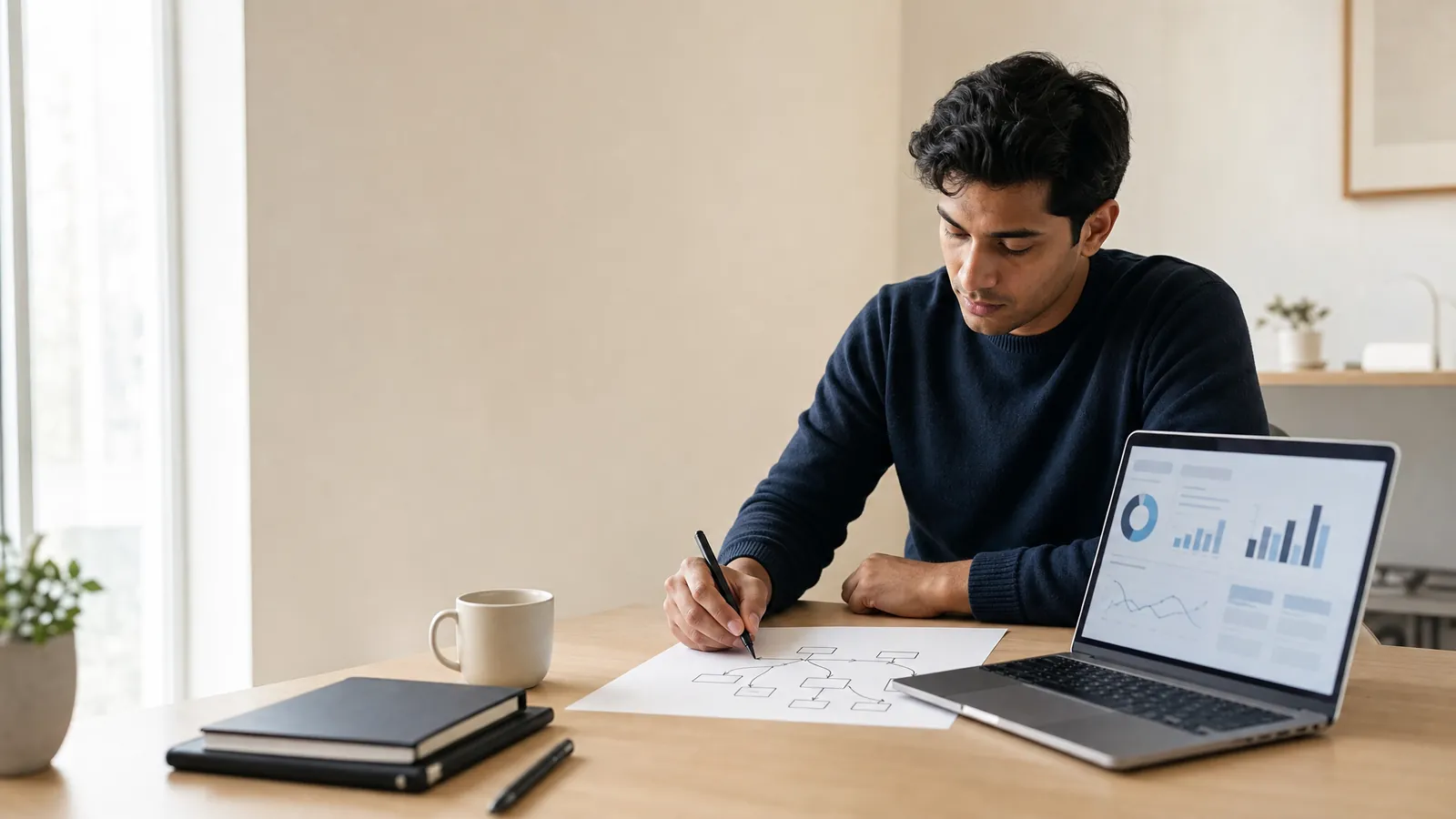 Consulting candidate mapping customer lifetime value drivers for a case interview