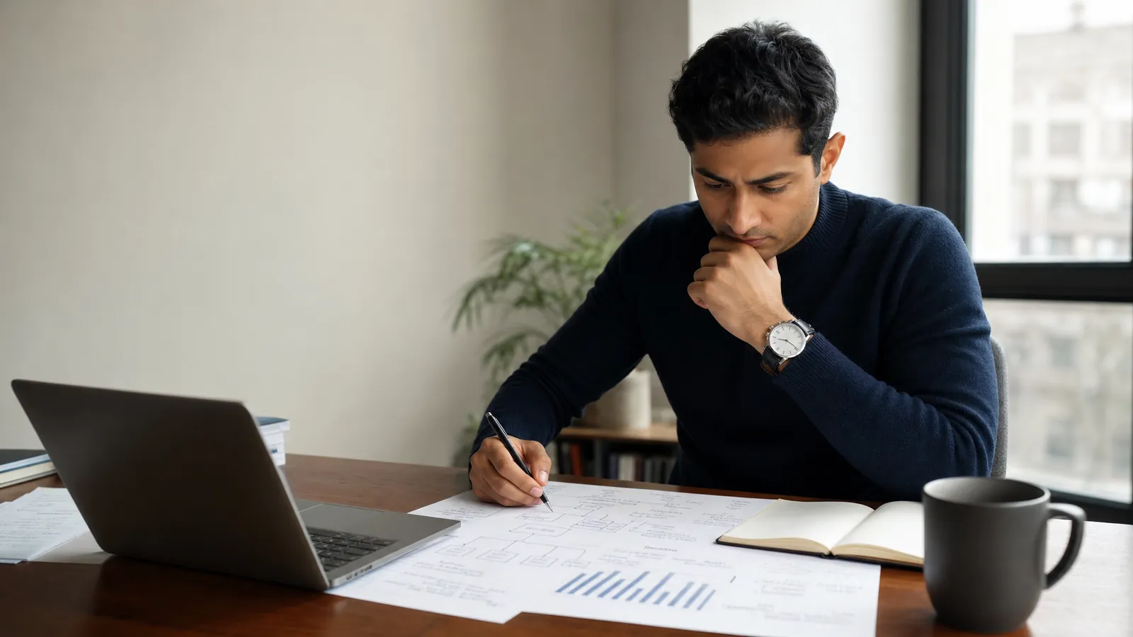 Consulting candidate using first principles thinking to structure a business case problem