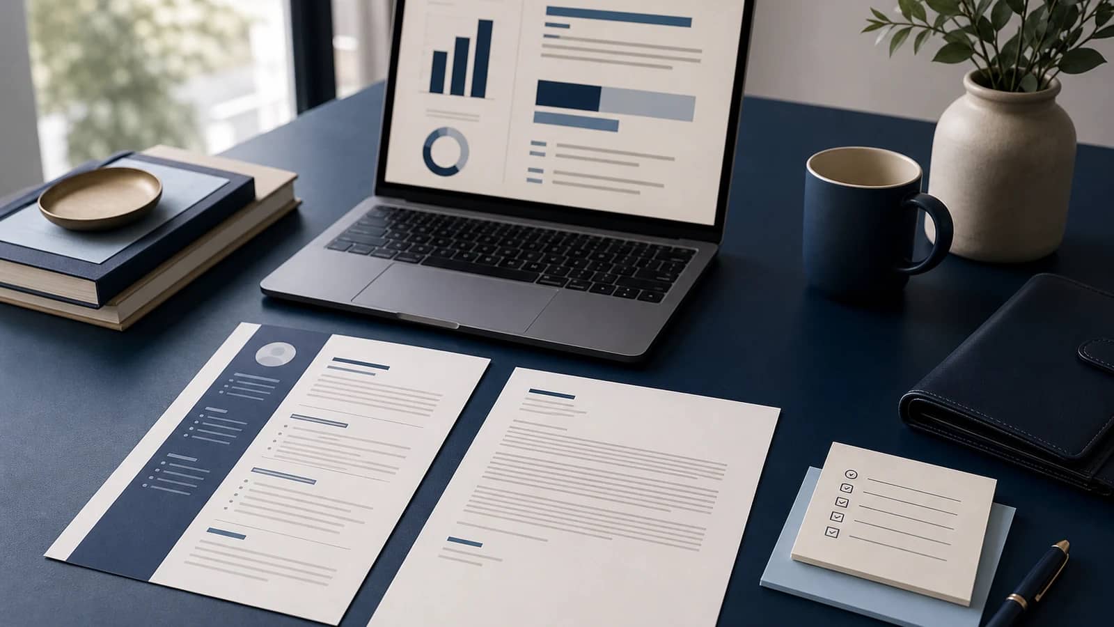 Free Resume and Cover Letter Starter Kit hero showing a practical consulting resource workspace