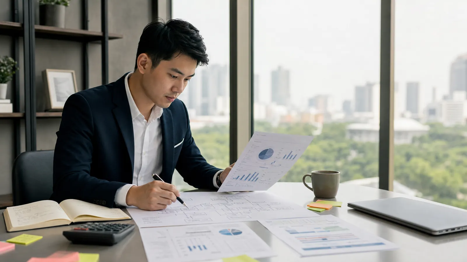 Consulting candidate building a market attractiveness issue tree for case interview practice