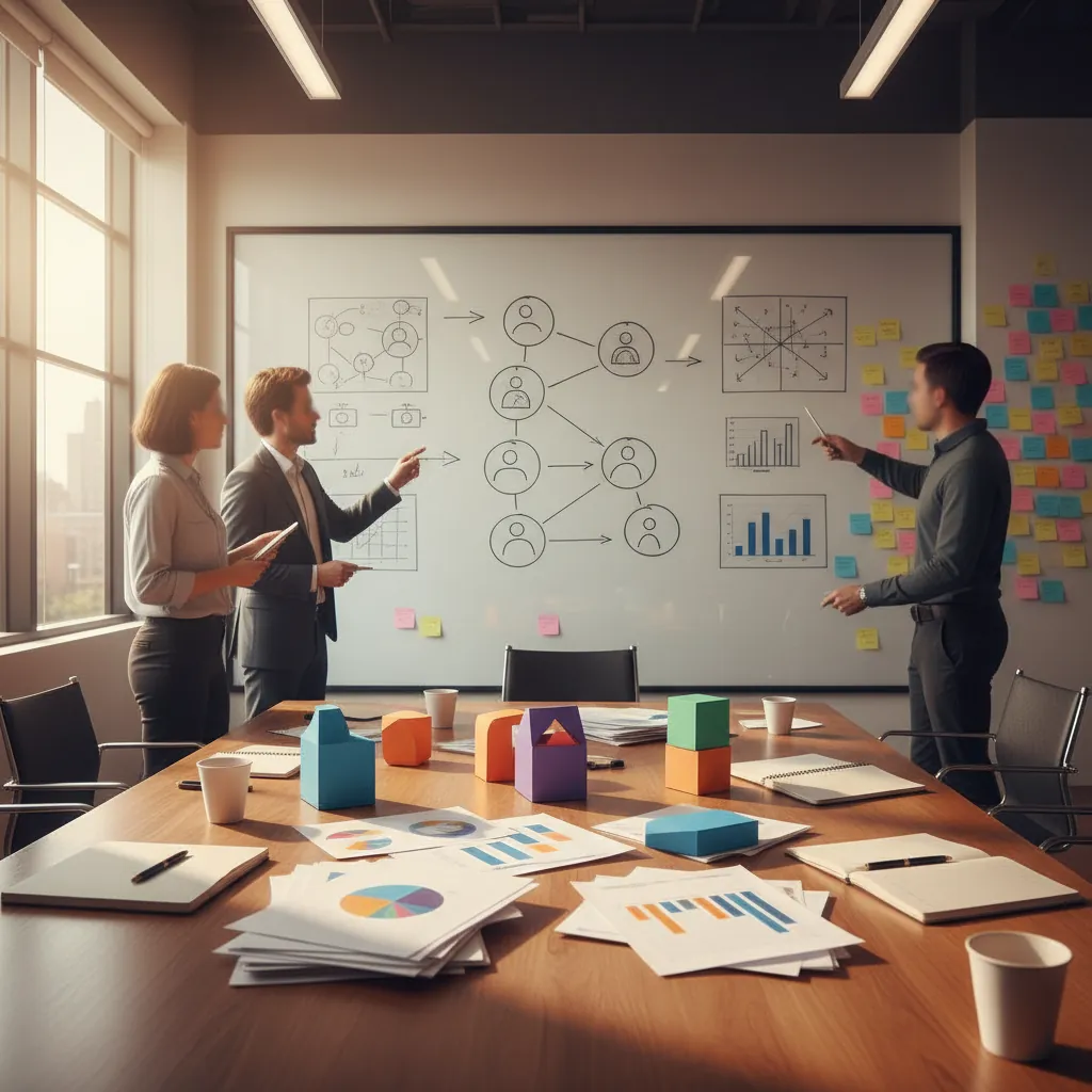 A consultant working through a brand repositioning case with a 5C-STP-4P framework diagram