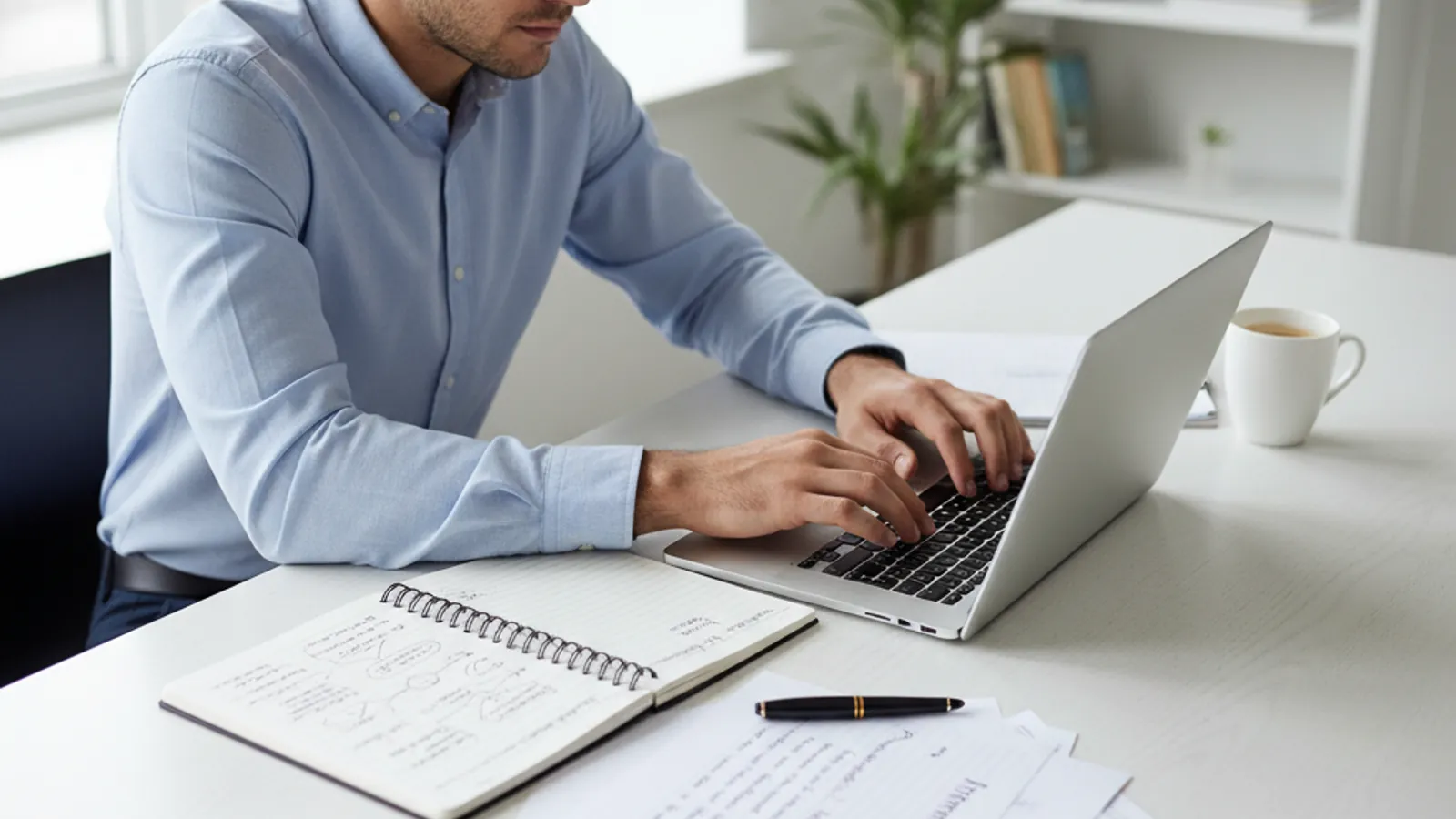 Candidate reviewing McKinsey firm overview notes before consulting interviews