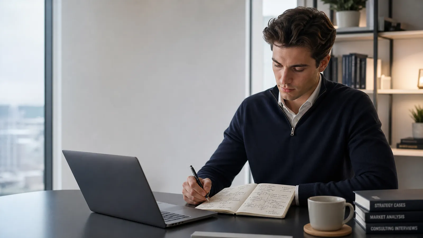 Consulting candidate preparing for mckinsey keep in touch program with structured notes