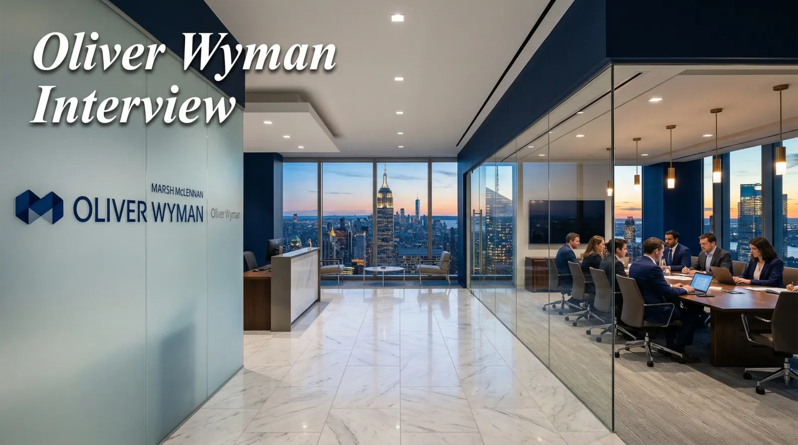 Candidate preparing for the Oliver Wyman online test and assessment with a numerical reasoning chart and a work-styles checklist