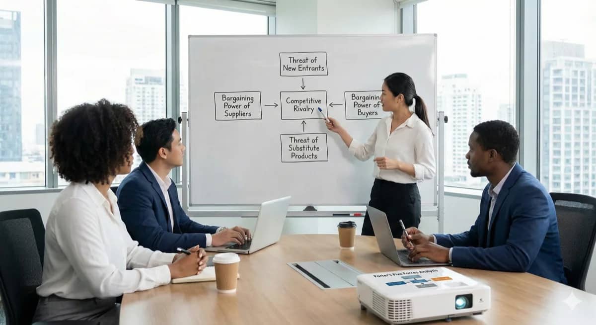 Cover image for Porter's Five Forces for Case Interviews: How to Analyze Industry Attractiveness