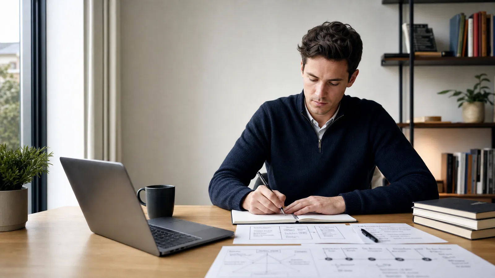 Consulting candidate preparing for top it consulting firm with structured notes