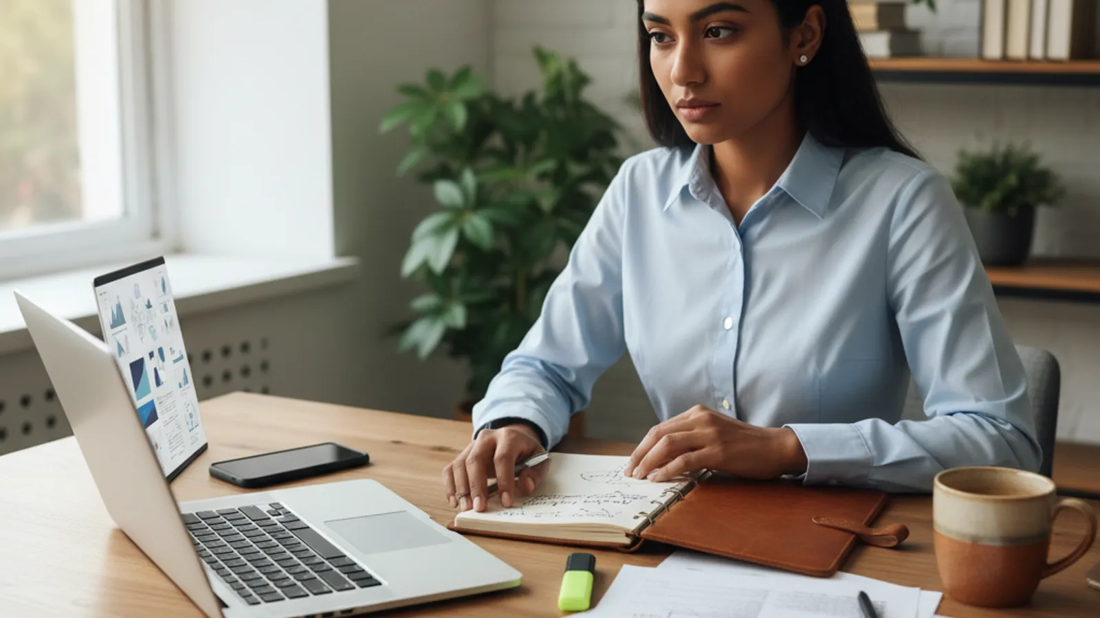 Senior consultant planning client relationships, mentoring, and team priorities at BCG