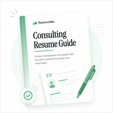Consulting resume template cover