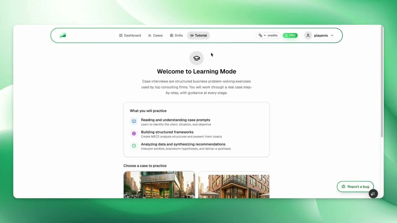 Learning Mode preview